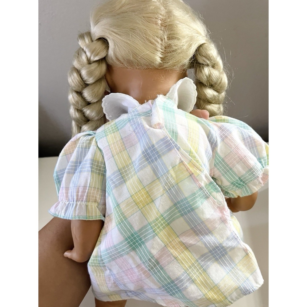 Zapf Creations Doll Germany 1987 Long Blonde Braids Blue Eyes 20" Vintage - Picture 5 of 6